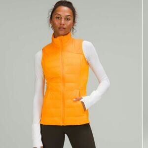 Lululemon Down for It Tech Vest -Tangerine - Size 10 - Goose Down - sold out
